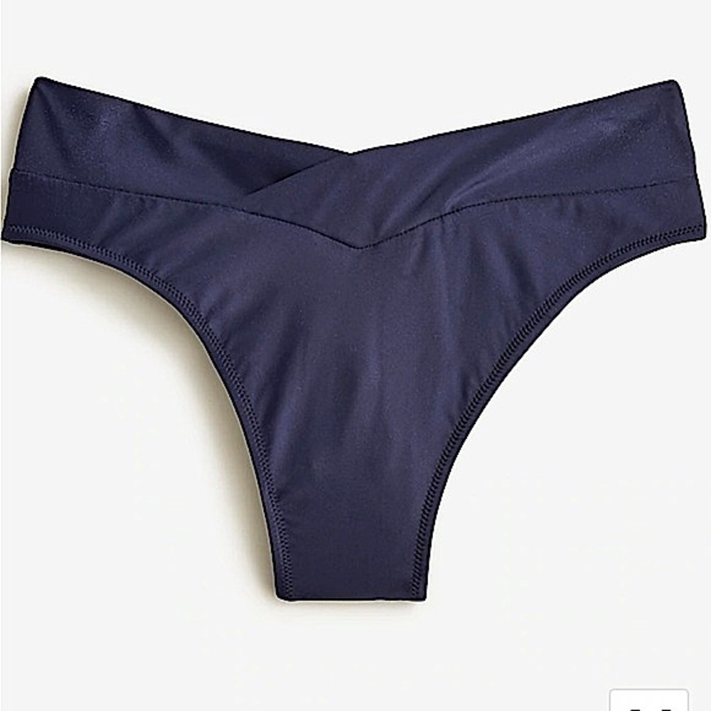 J Crew Cross-front cheeky bikini bottom